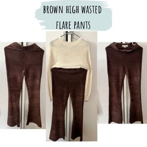 High wasted flare pants.